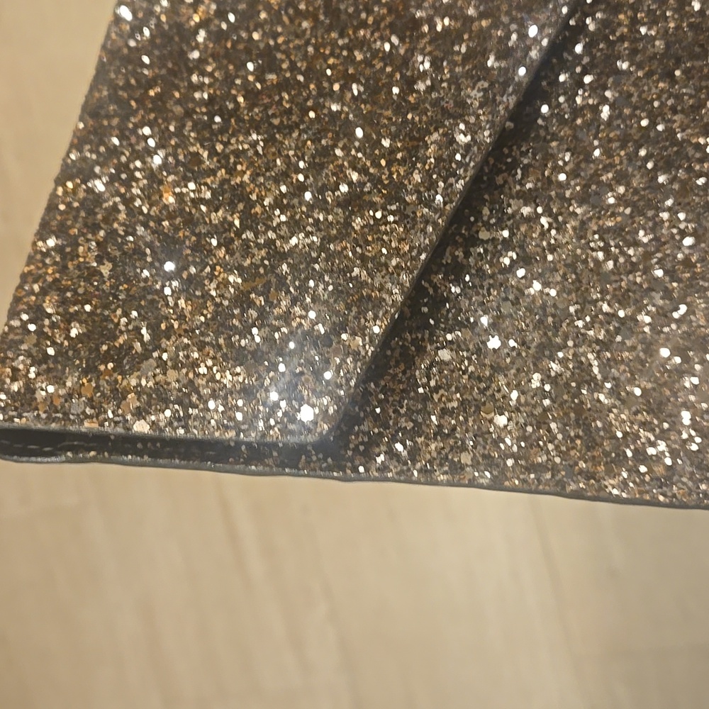 Kate Spade New York Golden Glittery Snap Envelope Clutch - Picture 11 of 16